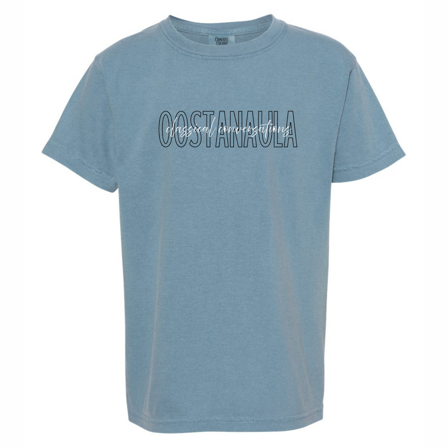 Oostanaula 2025:Outline Text with Script Overlay Tee