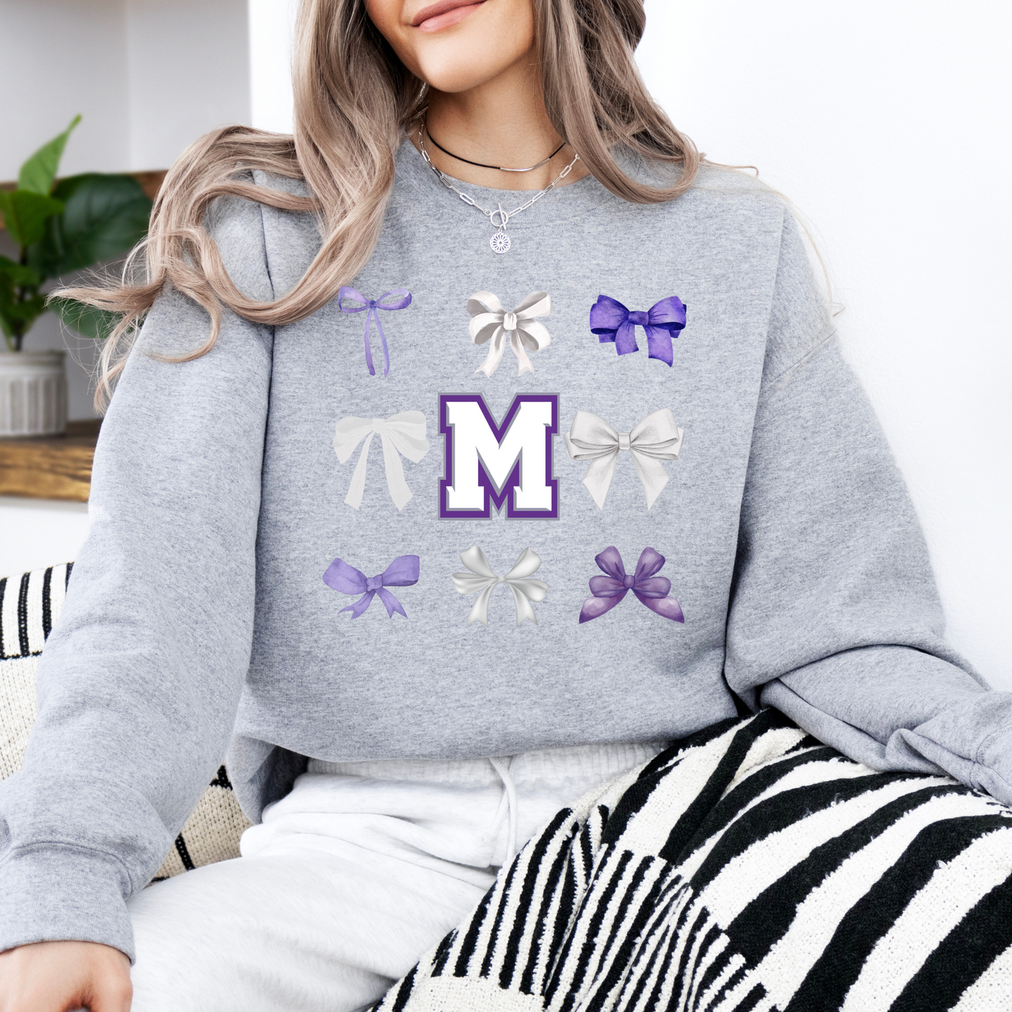 Monroe Area Coquette Bow Crewneck Sweatshirt