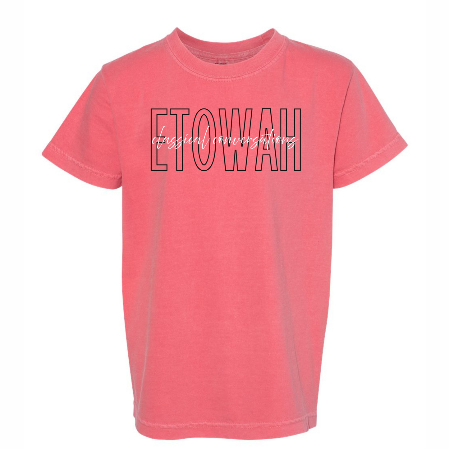 ETOWAH 2025:Outline Text with Script Overlay Tee