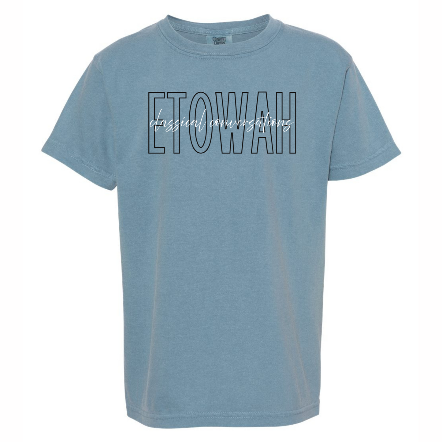 ETOWAH 2025:Outline Text with Script Overlay Tee