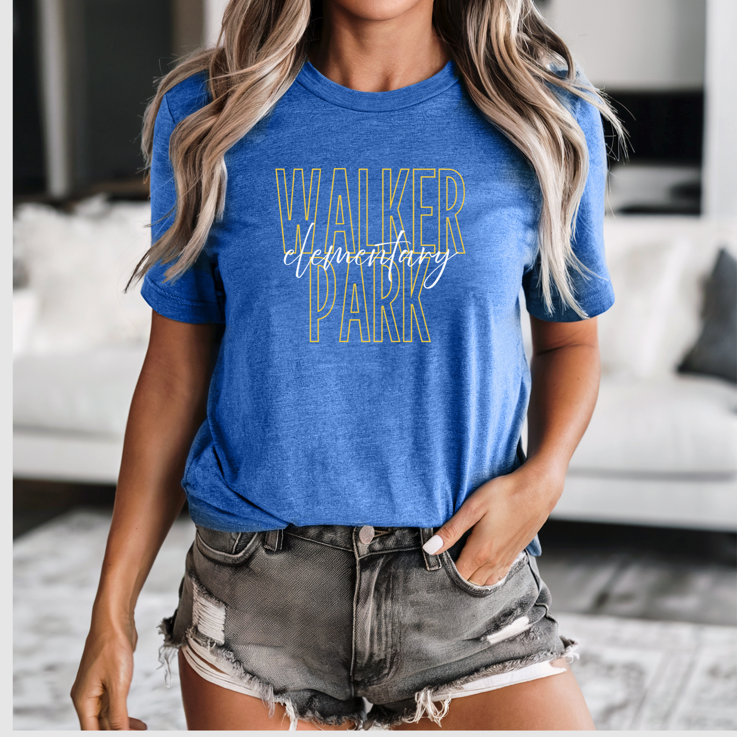 Walker Park Elementary Stacked Script Tee