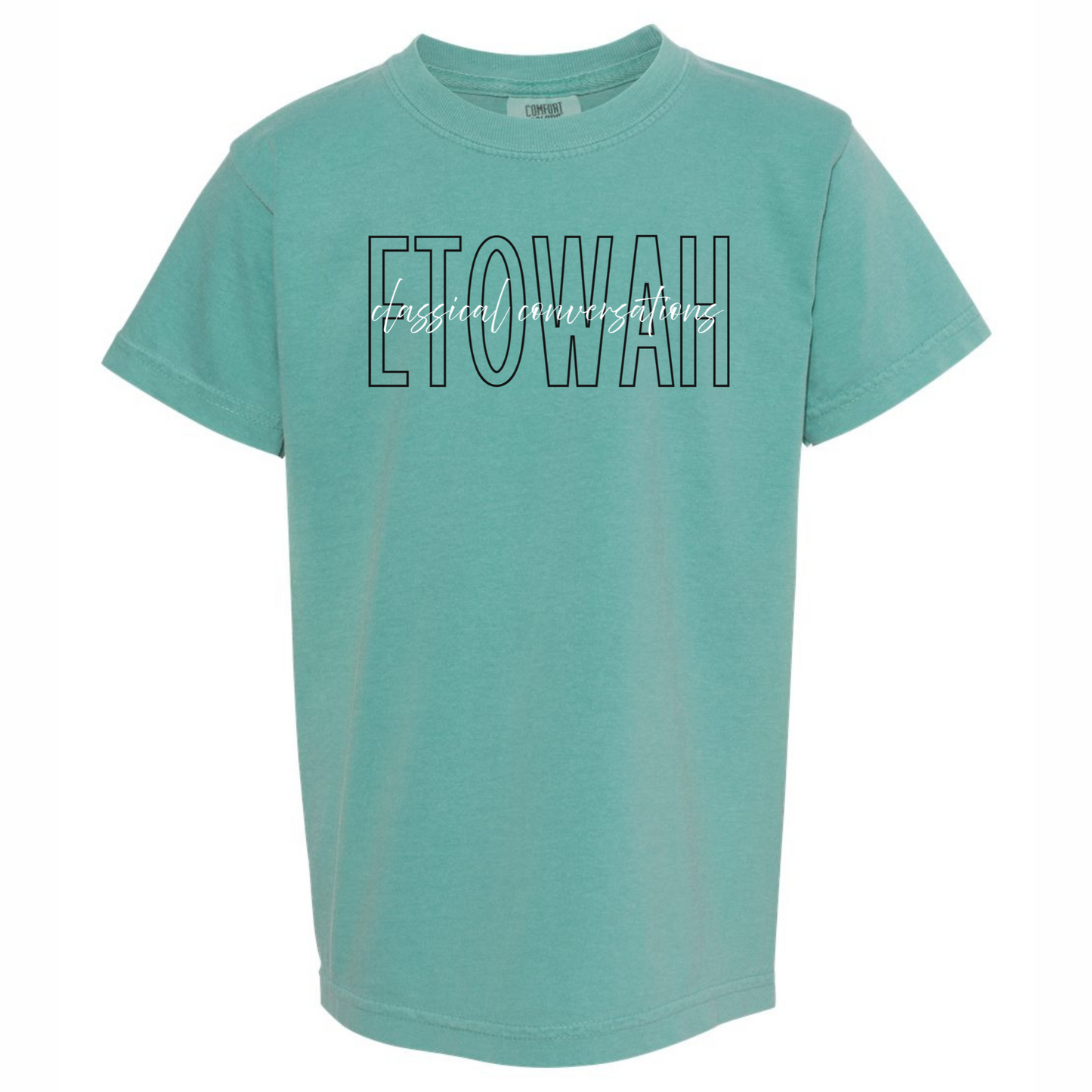 ETOWAH 2025:Outline Text with Script Overlay Tee
