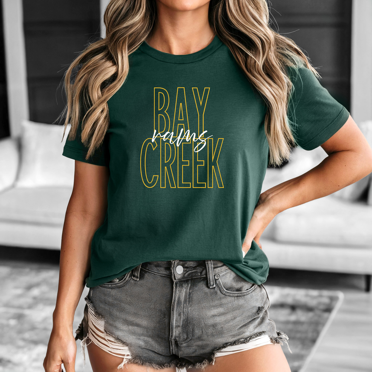 Bay Creek Rams Stacked Script Tee