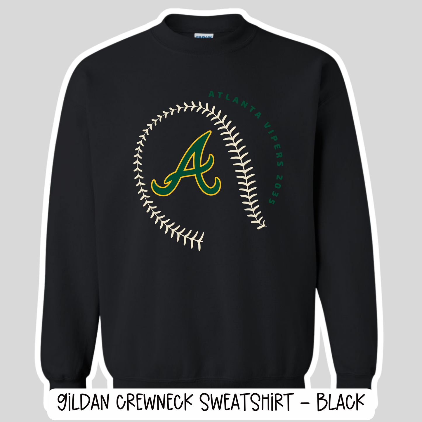 ATL VIPERS: Black Crewneck/Hoodie Sweatshirts