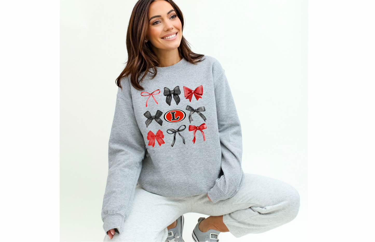 Loganville Coquette Bow Crewneck Sweatshirt