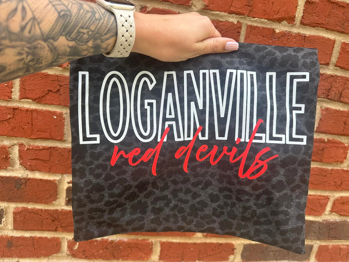 Loganville Red Devils Shadow Leopard Tee