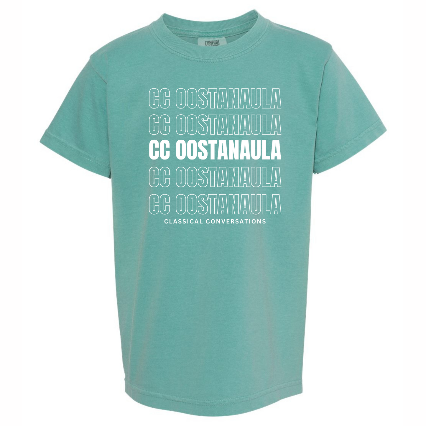Oostanaula 2025: Stacked Outline/Solid Text Tee