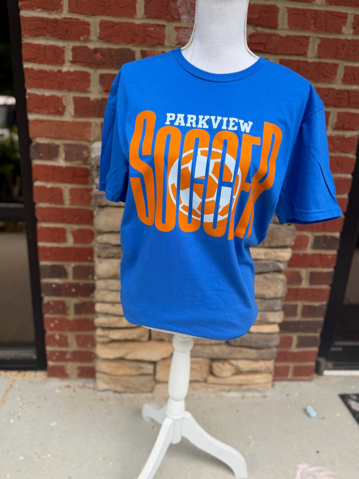 Parkview Oversized SOCCER on Gildan Softstyle Royal