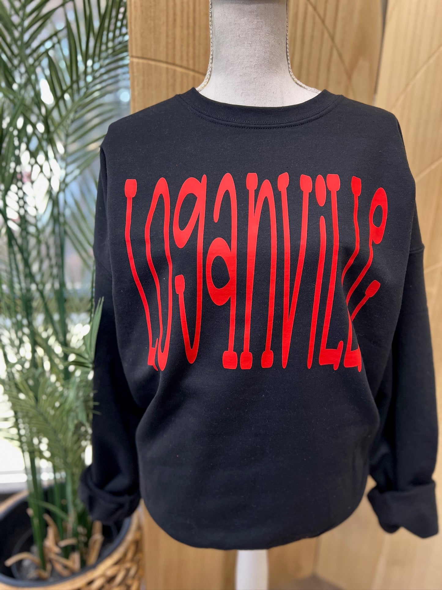 Oversized Mascot : Loganville on Gildan Red OR Black