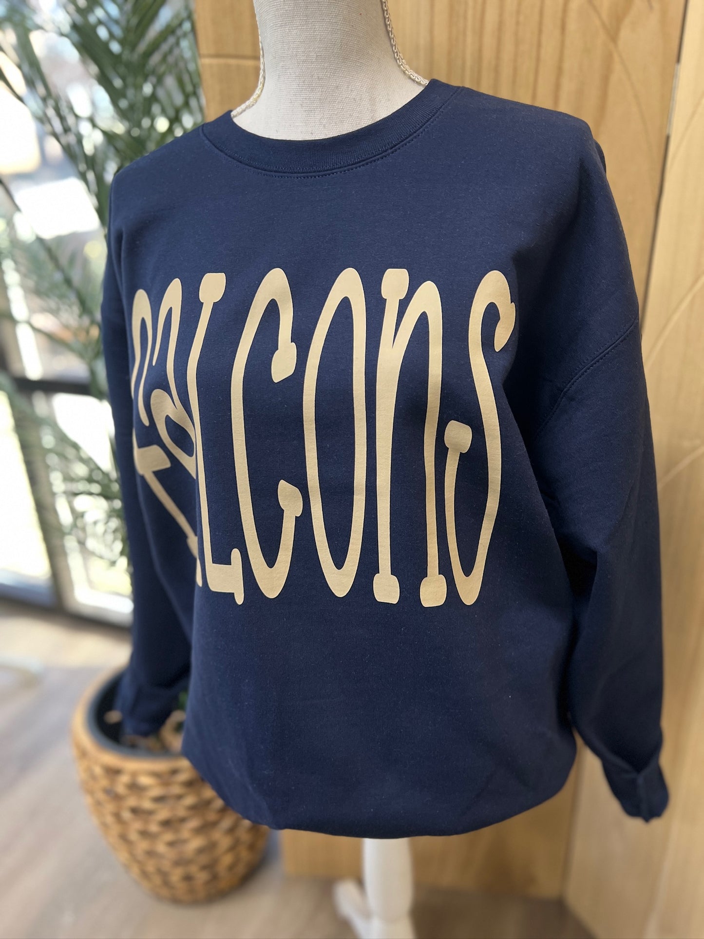 Oversized Mascot : Falcons on Gildan Navy