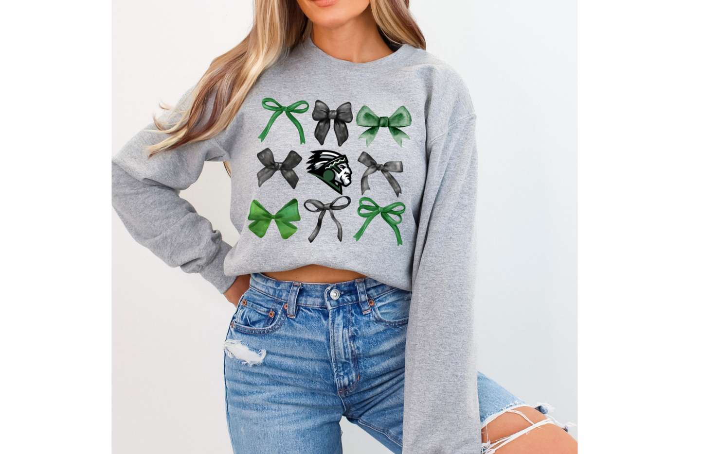 Walnut Grove Coquette Bow Crewneck Sweatshirt