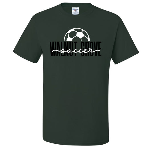 Walnut Grove Soccer Script on Gildan