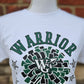 Warrior Cheer Pom Pom on Gildan Softstyle White