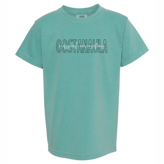 Oostanaula 2025:Outline Text with Script Overlay Tee