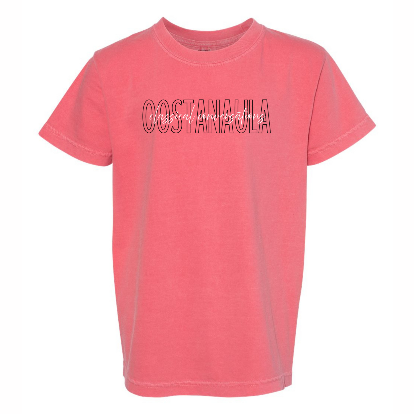 Oostanaula 2025:Outline Text with Script Overlay Tee
