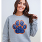 Panthers Glitter Paw Print