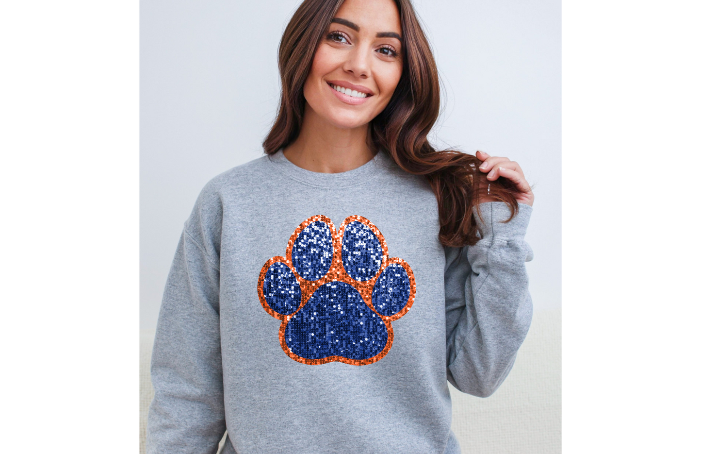 Panthers Glitter Paw Print