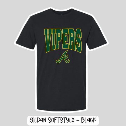 ATL VIPERS: Black Tshirt Designs