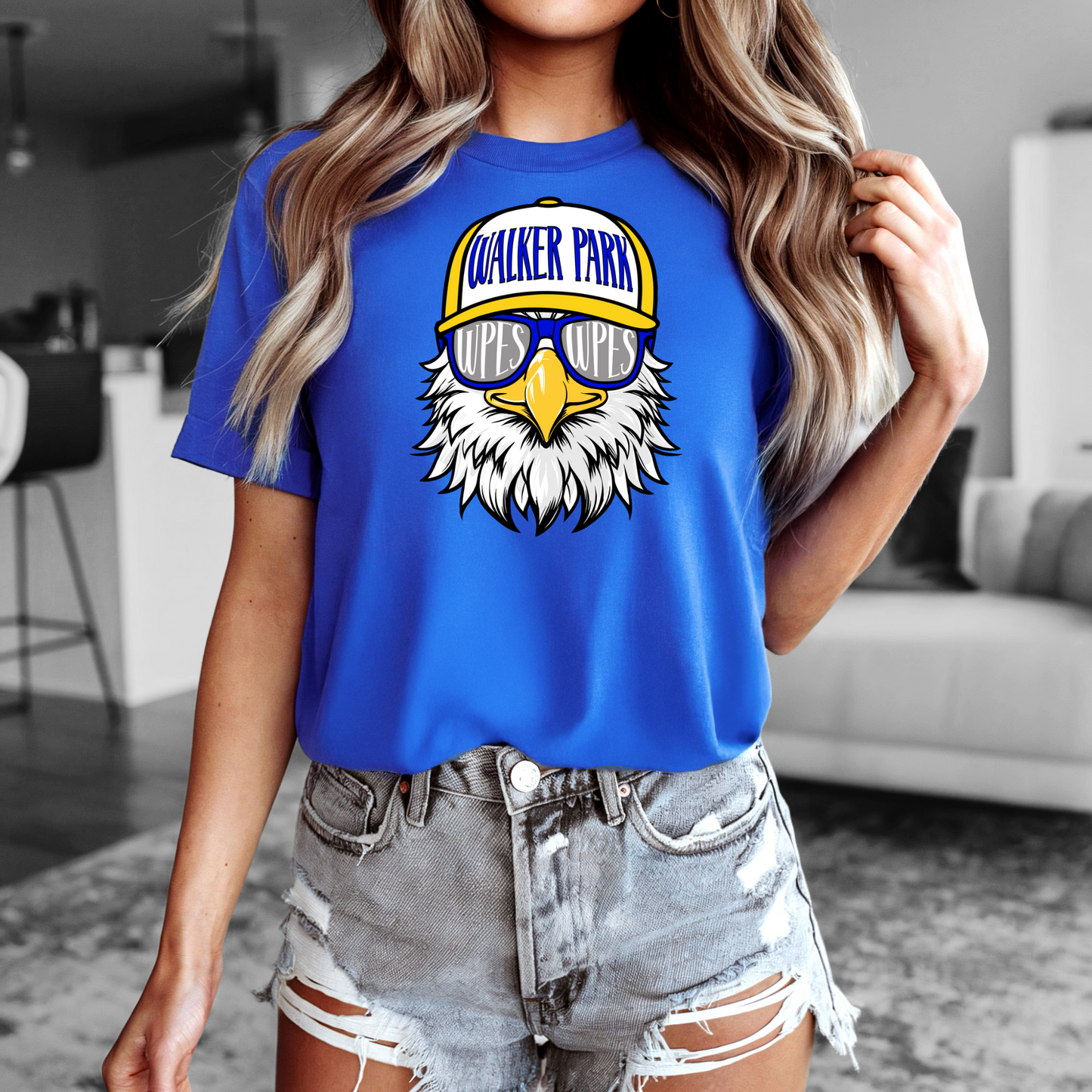 Walker Park Tee on Bella+Canvas True Royal