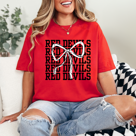 LOGANVILLE MIDDLE: Red Devils Stack with Bow - closing 7/17
