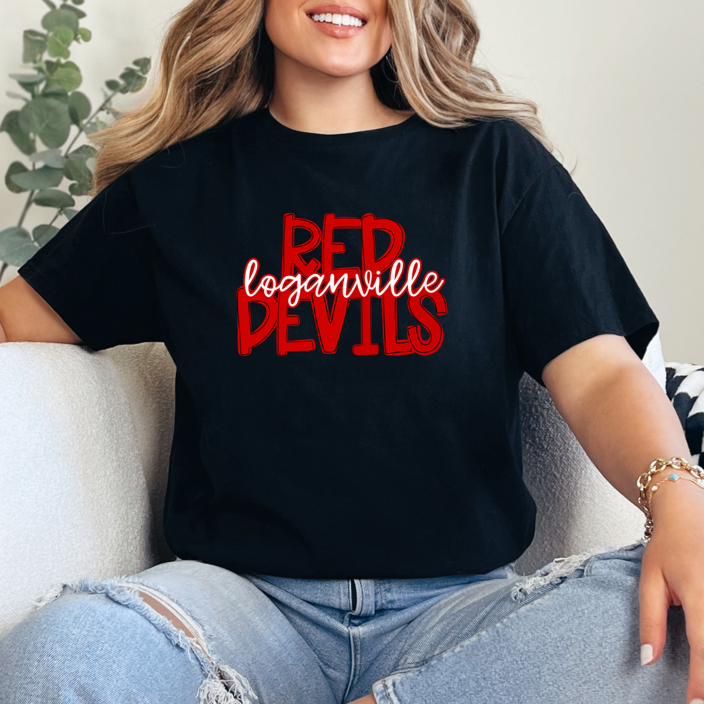 LOGANVILLE MIDDLE: Red Devils with Loganville Script - closing 7/17