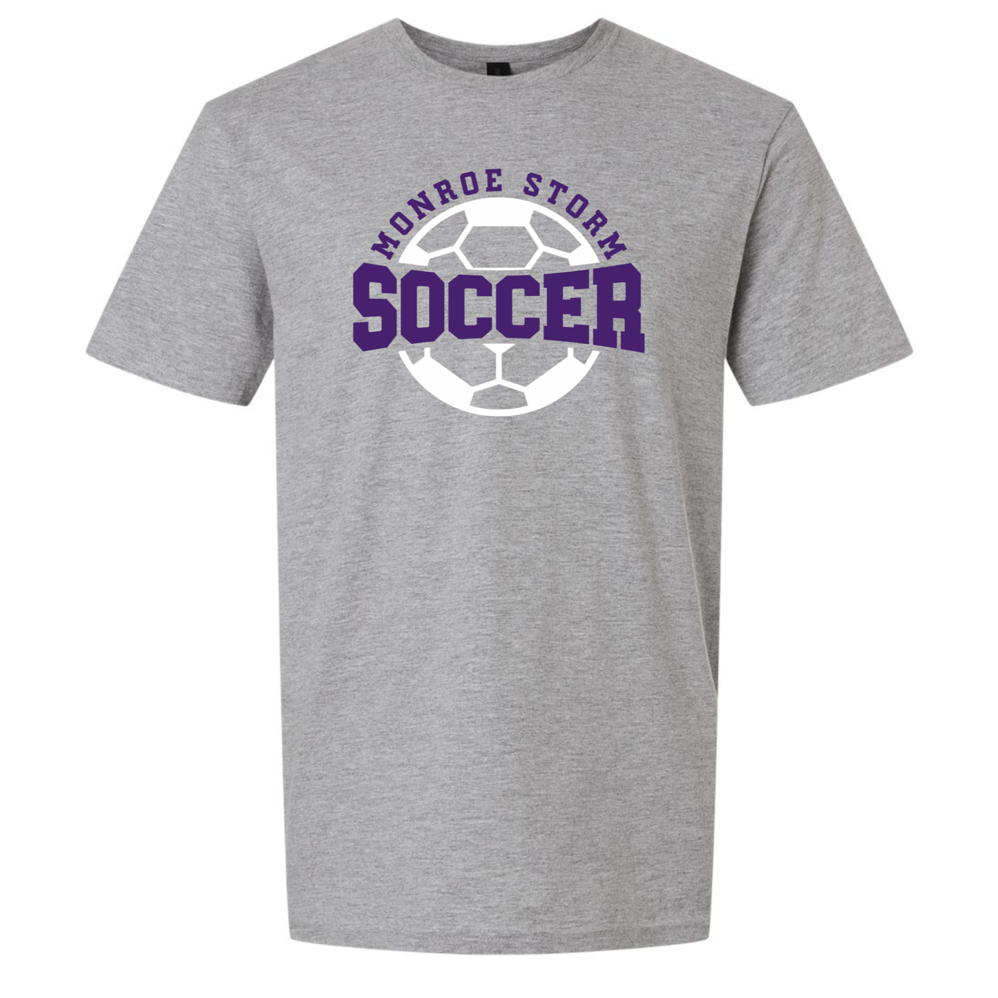 Monroe Storm Soccer with Ball on Gildan