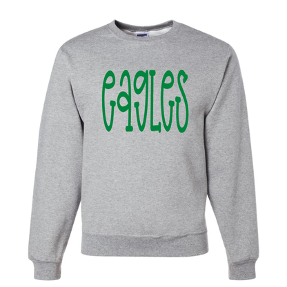 Oversized Mascot : EAGLES on Gildan (White or Green Text)