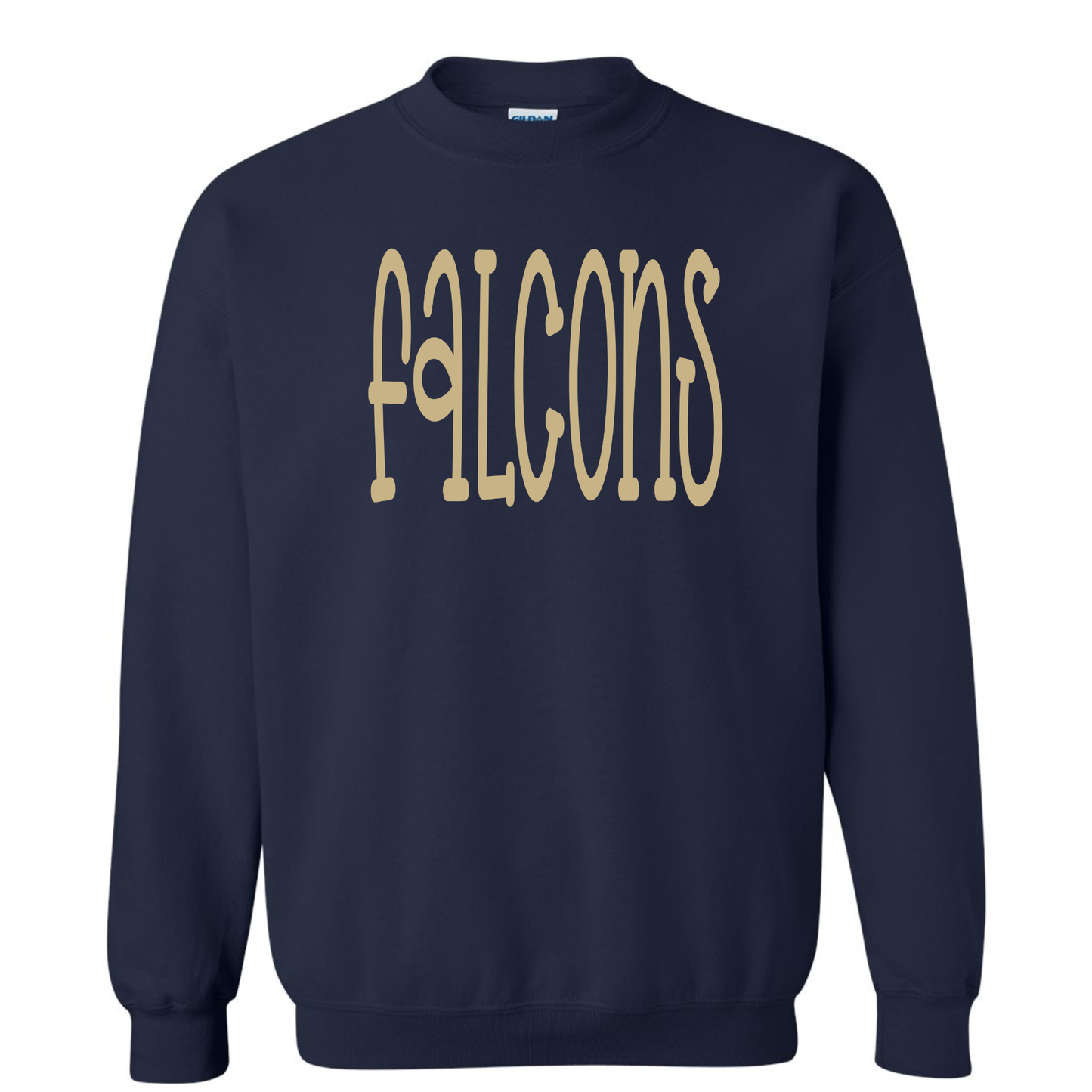 Oversized Mascot : Falcons on Gildan Navy