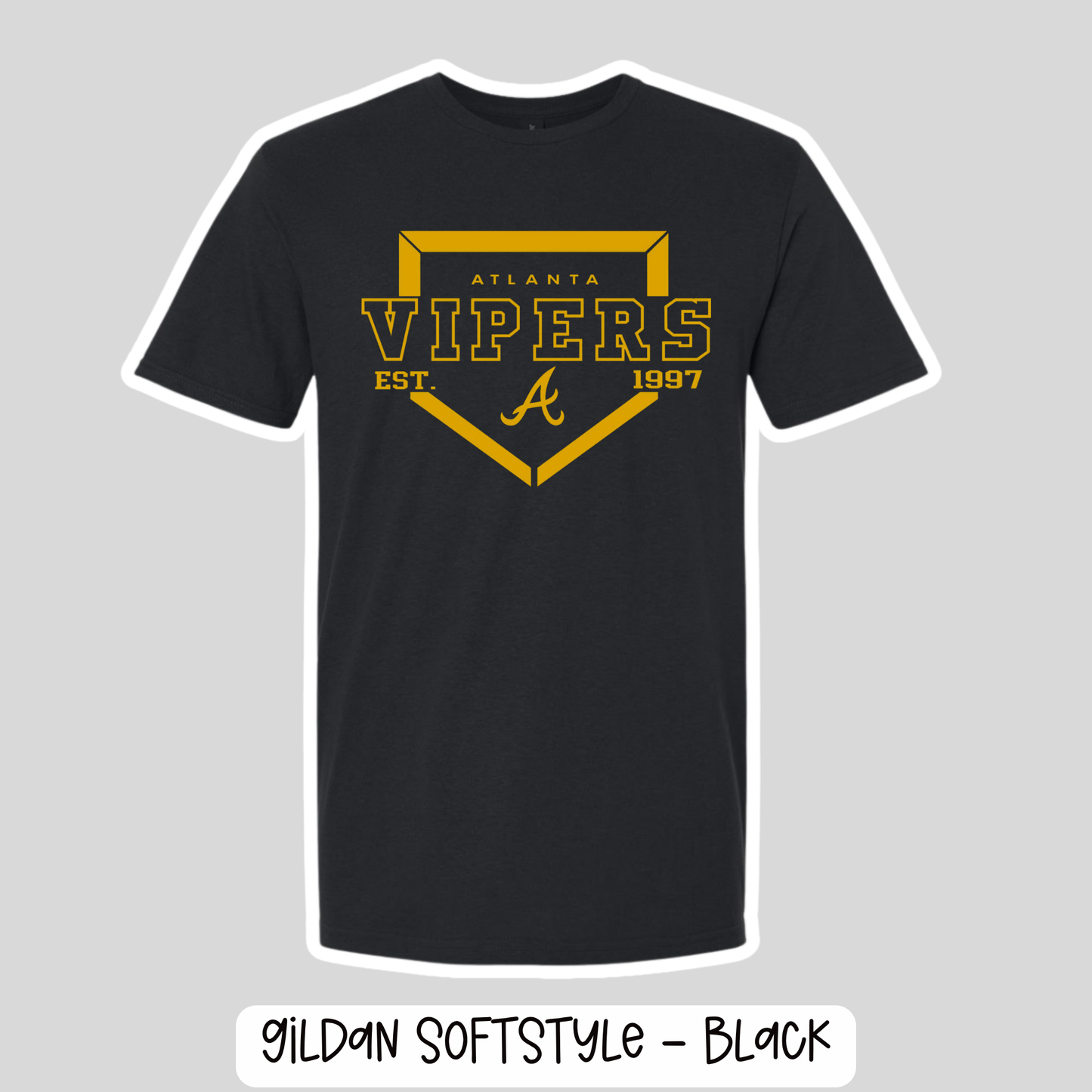 ATL VIPERS: Black Tshirt Designs