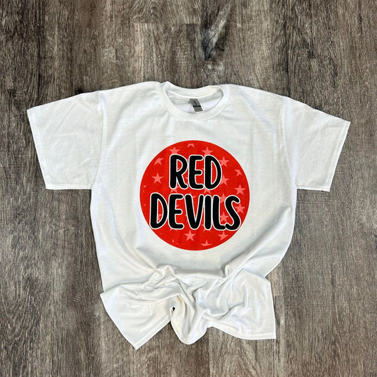 Mascot Circle Tee: Red Devils