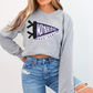 Monroe Hurricanes Pennant Flag on Gildan Softstyle Sport Gray