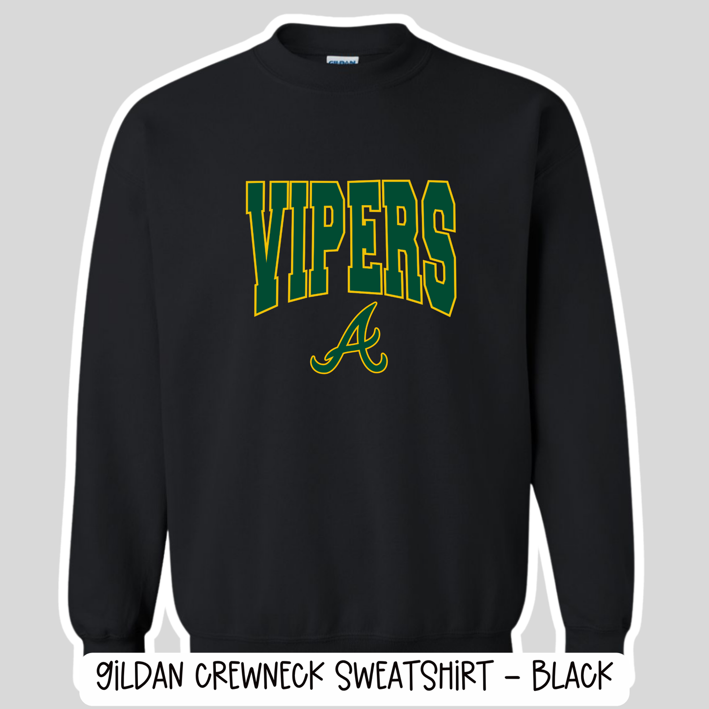ATL VIPERS: Black Crewneck/Hoodie Sweatshirts