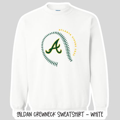 ATL VIPERS: White Crewneck/Hoodie Sweatshirts