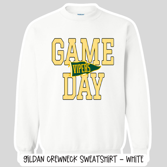 ATL VIPERS: White Crewneck/Hoodie Sweatshirts