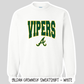 ATL VIPERS: White Crewneck/Hoodie Sweatshirts