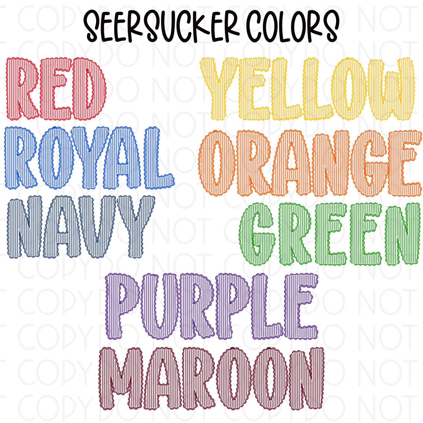 Seersucker Spirit Tee - Choose Your Text and Colors!