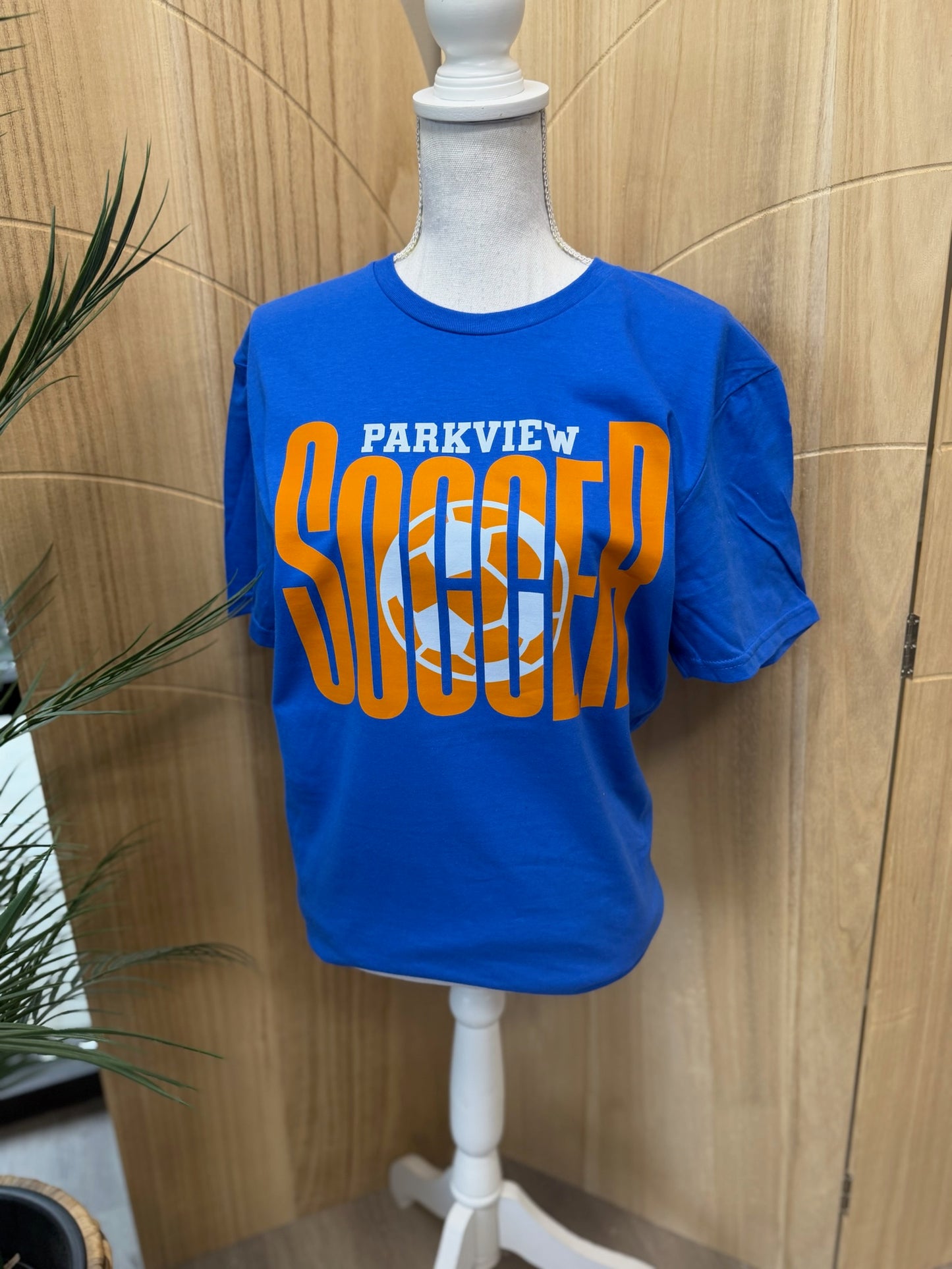 Parkview Oversized SOCCER on Gildan Softstyle Royal