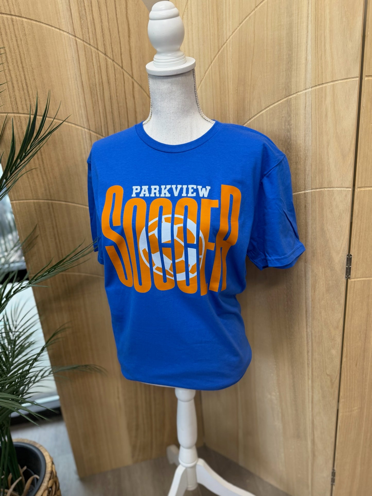 Parkview Oversized SOCCER on Gildan Softstyle Royal