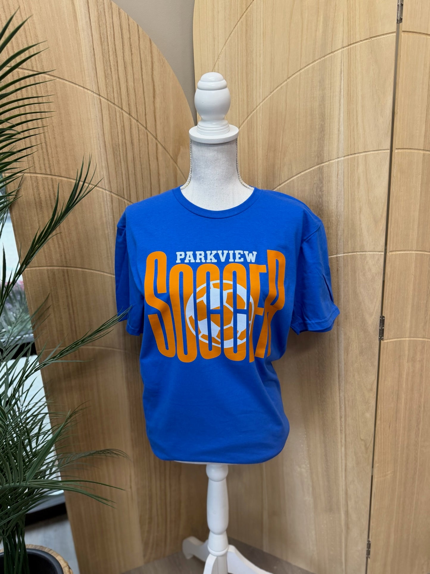 Parkview Oversized SOCCER on Gildan Softstyle Royal