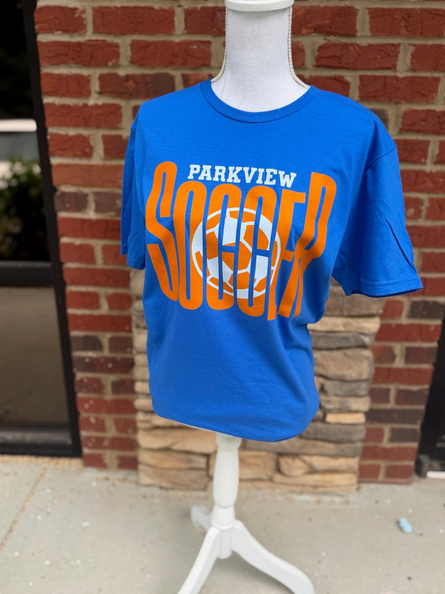 Parkview Oversized SOCCER on Gildan Softstyle Royal