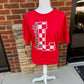 Loganville Checkered L on Gildan Softstyle Red