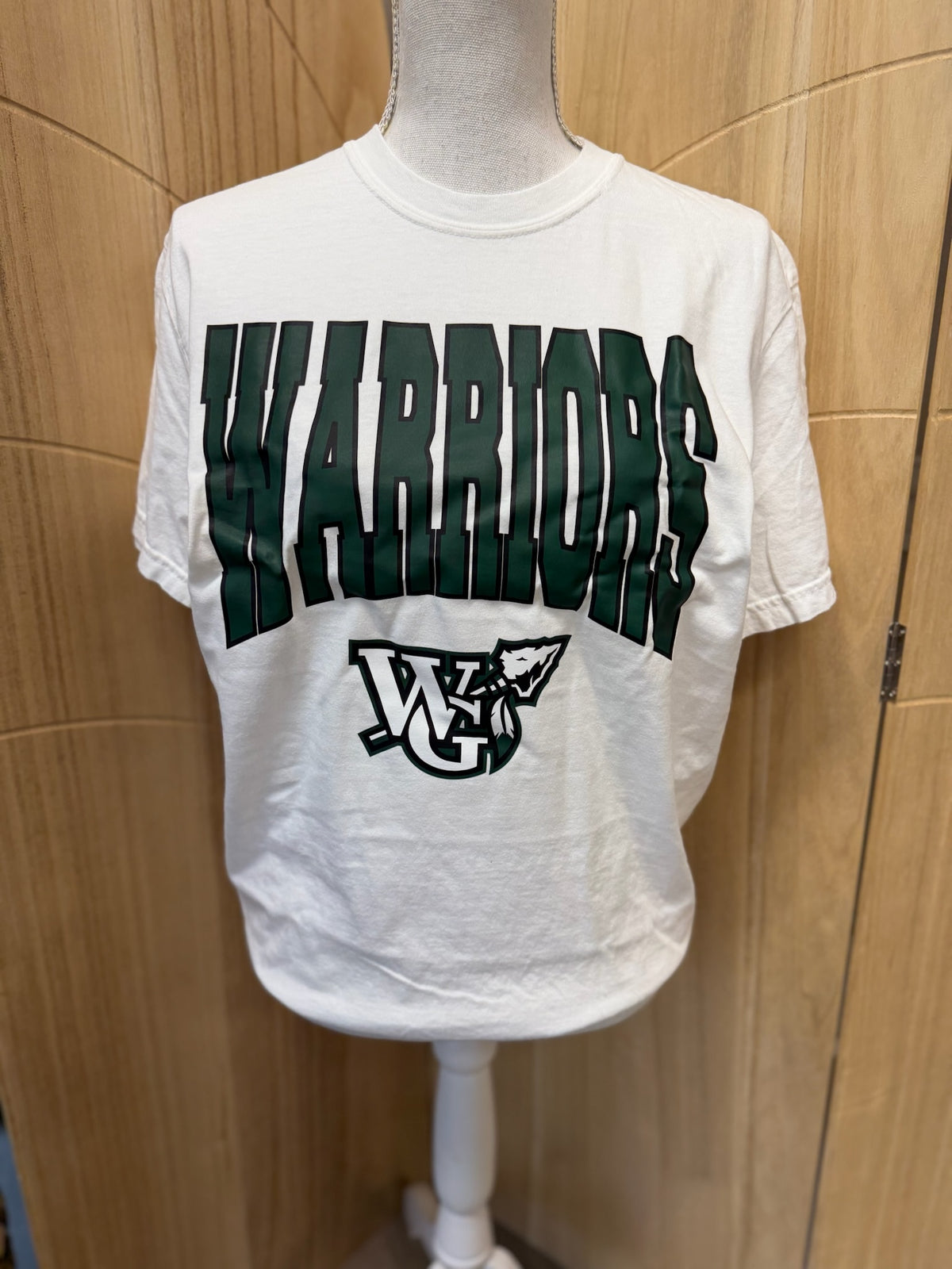 Oversized Varsity Warriors on Gildan Softstyle White or Black