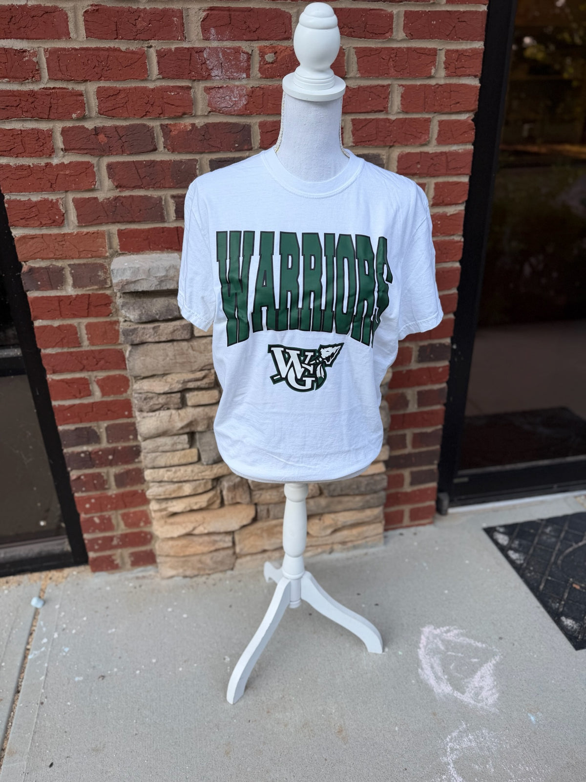 Oversized Varsity Warriors on Gildan Softstyle White or Black