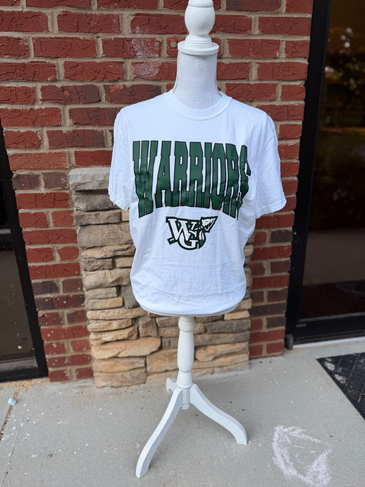 Oversized Varsity Warriors on Gildan Softstyle White or Black