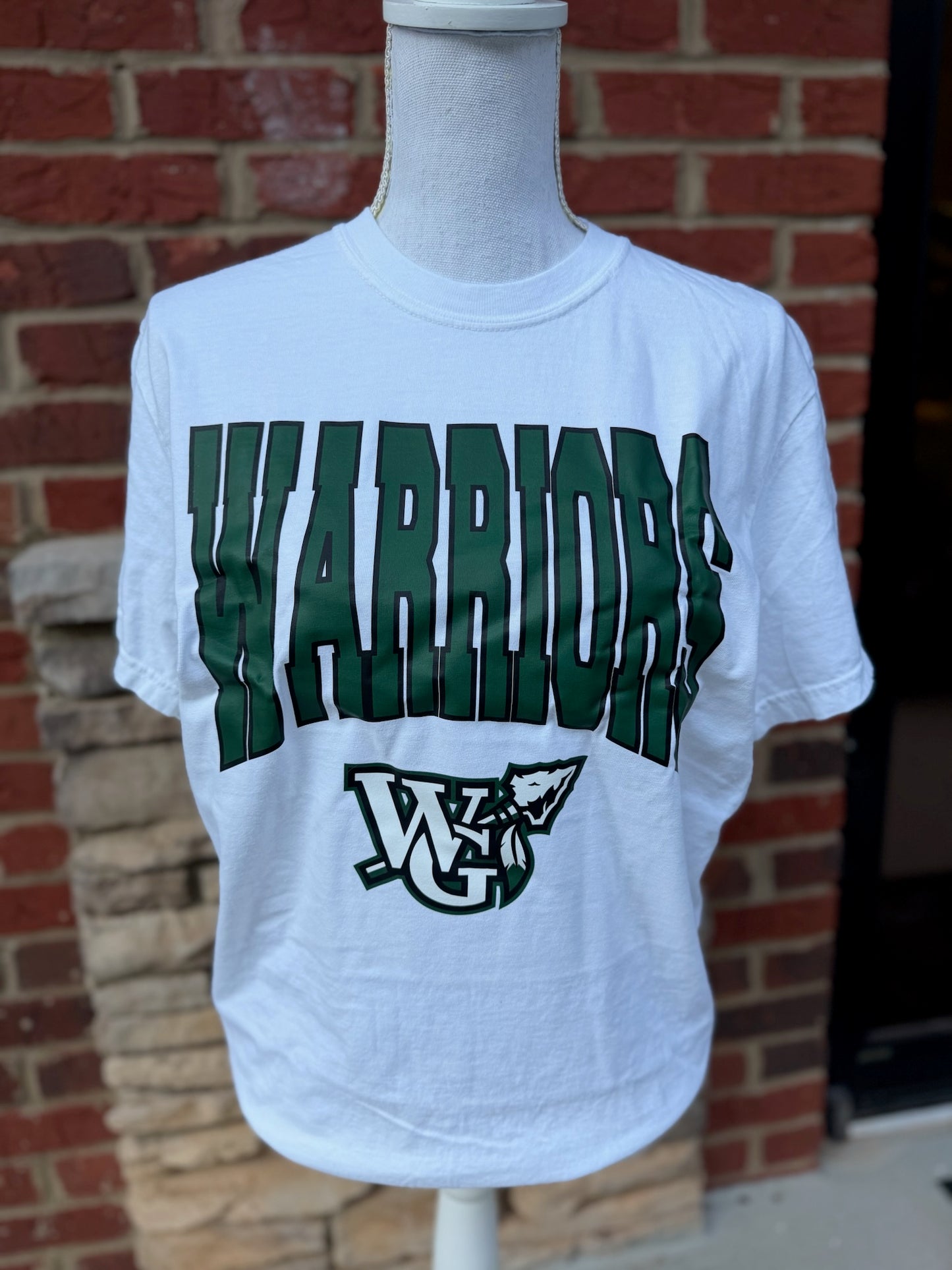 Oversized Varsity Warriors on Gildan Softstyle White or Black