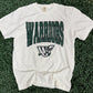 Oversized Varsity Warriors on Gildan Softstyle White or Black