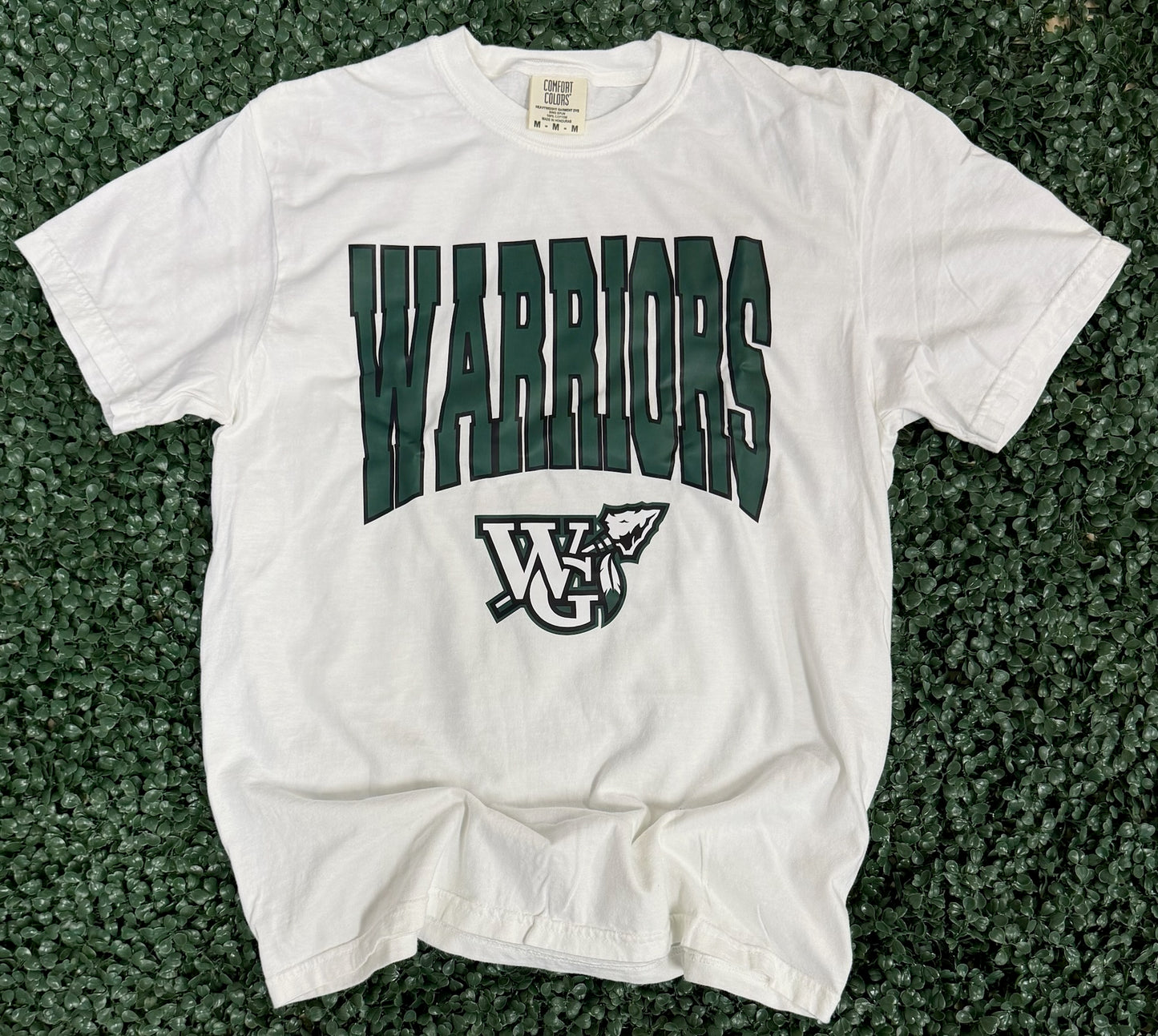 Oversized Varsity Warriors on Gildan Softstyle White or Black