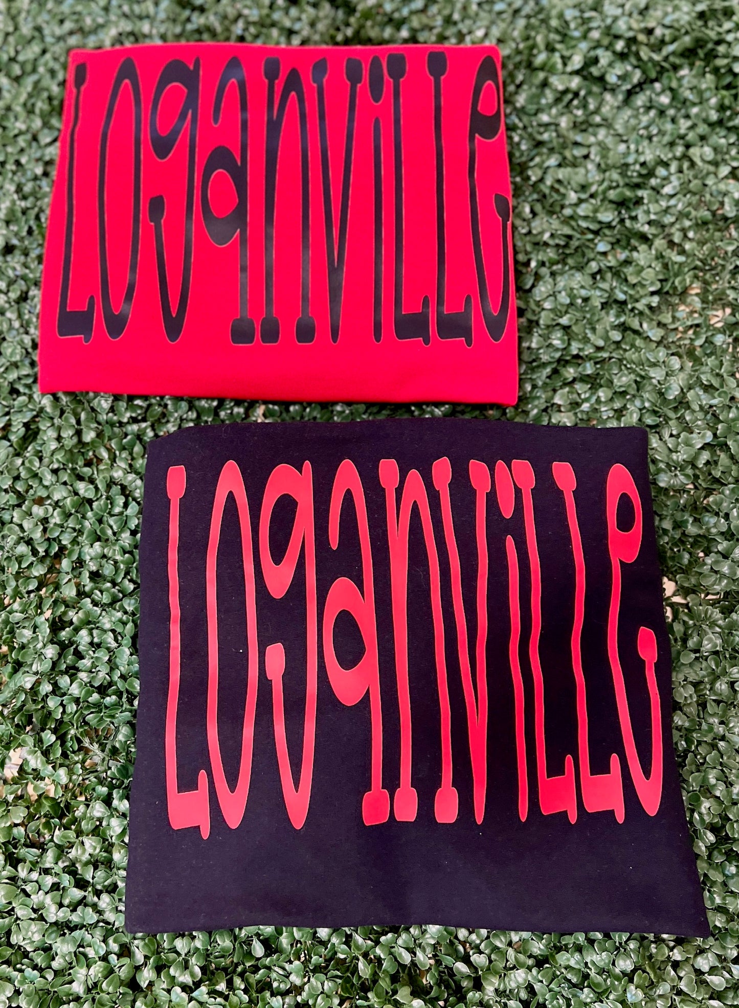 Oversized Mascot : Loganville on Gildan Red OR Black