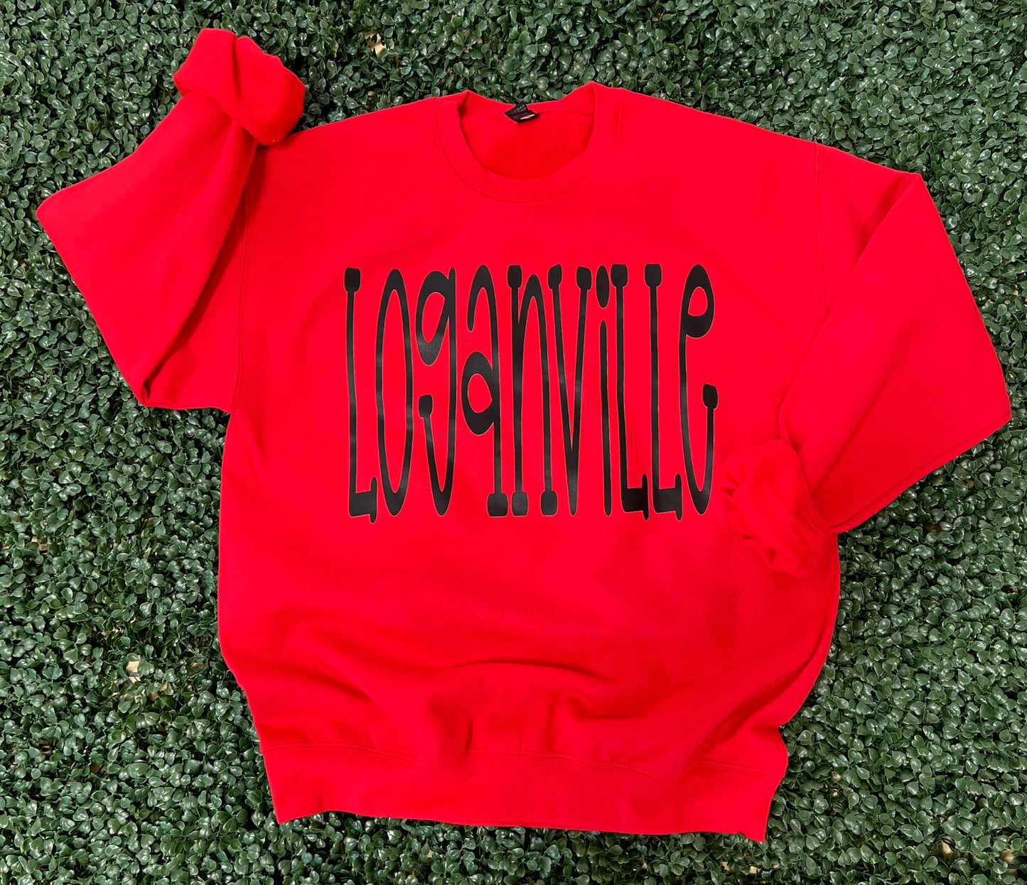 Oversized Mascot : Loganville on Gildan Red OR Black