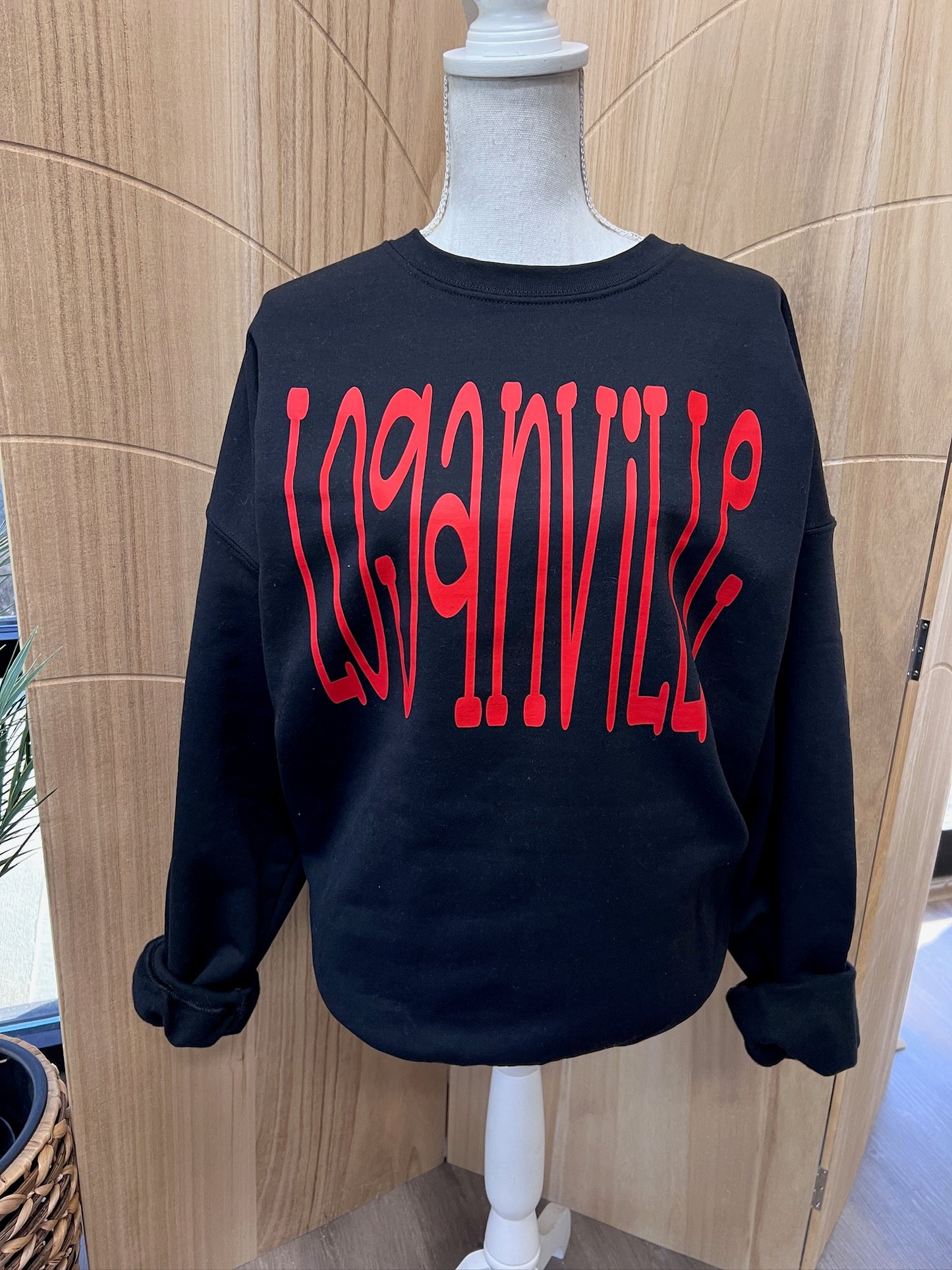 Oversized Mascot : Loganville on Gildan Red OR Black